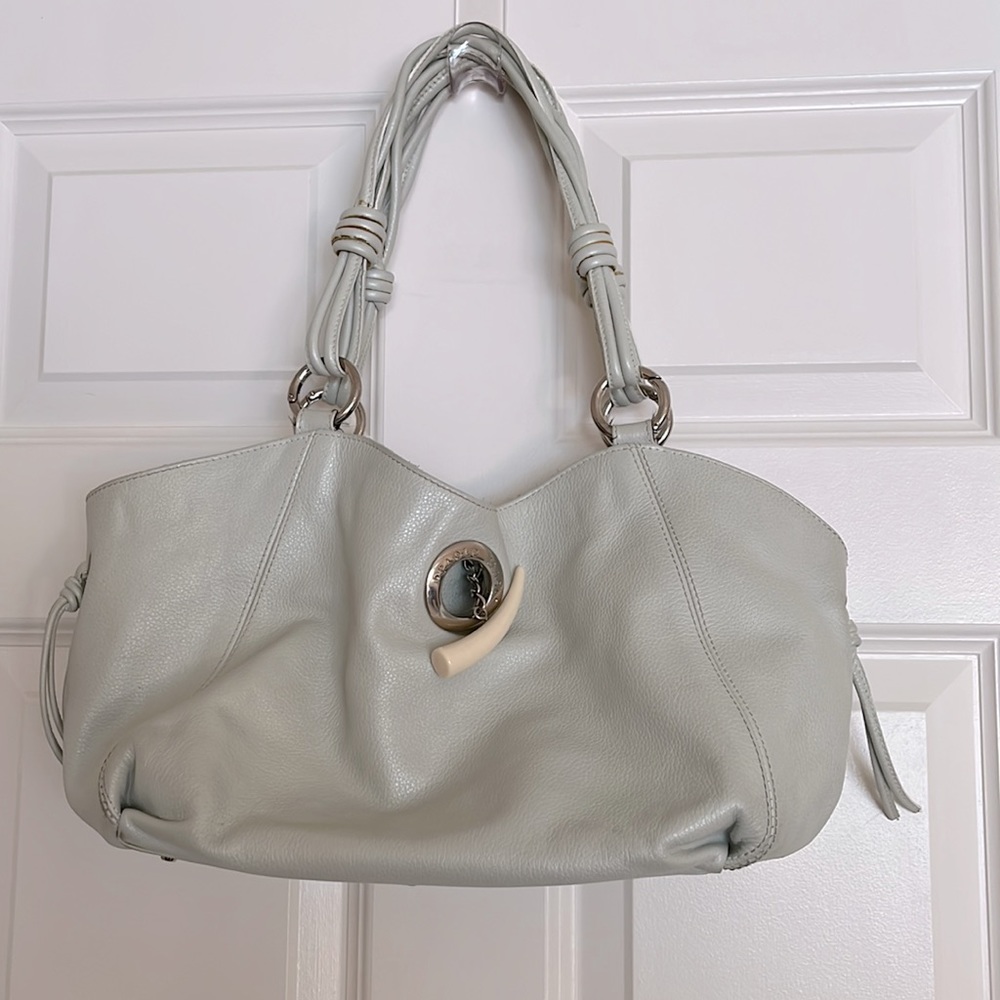 PAOLO MASI Made in Italy handbag purse shoulder bag Bone color leather